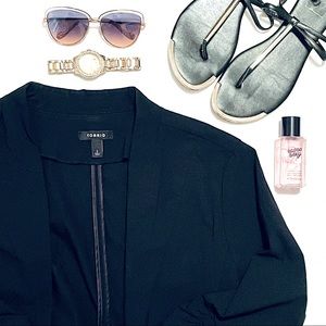 Torrid Open Cutaway Blazer Black Plus Size 2X